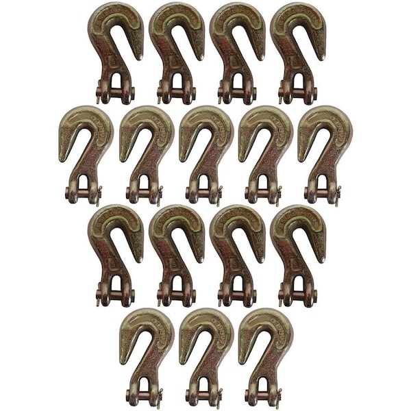 Aic Replacement Parts 16 Hooks 5/16 Grab Loop Transport Tow Truck Trailer Hauler Flatbed Clevis SHN20-0206_x16 - main